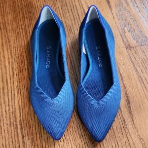 Rothy's The Point Women's Deep Ocean Blue Flats 6.5